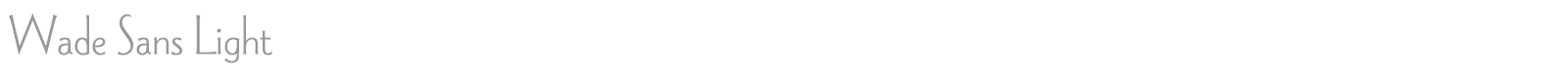 Wade Sans Light font preview